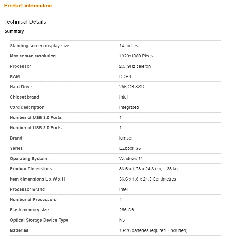 14 Inch Laptop PC 12GB LPDDR4 RAM 256GB SSD ROM 1080p FHD IPS Screen Windows 11 Computer with Celeron 4-Core Processor WIFI