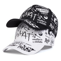 Unisex What Gossip Graffiti Print Baseball Caps Spring Autumn Outdoor Adjustable Casual Hats Sunscreen Hat