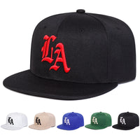 Unisex Gothic LA Embroidery Hip-hop Hats Spring and Autumn Outdoor Adjustable Casual Baseball Caps Sunscreen Hat Sports Cap