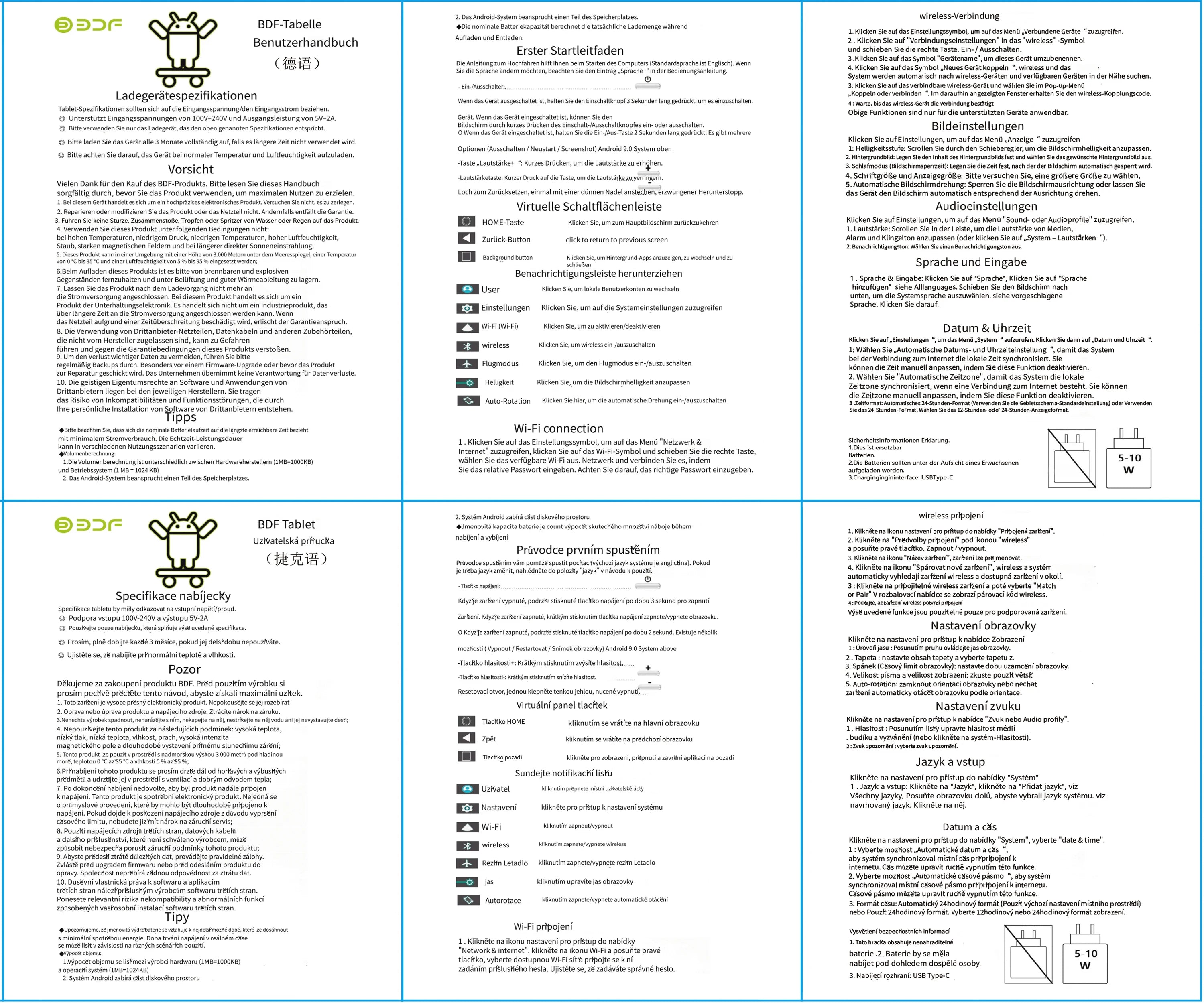 BDF 7 Inch Kid Tablet Android 13, 4GB RAM 64GB ROM,1TB Expand,5G WiFi,4000MAH Battery,Dual Camera, Children's Gift Kids Software