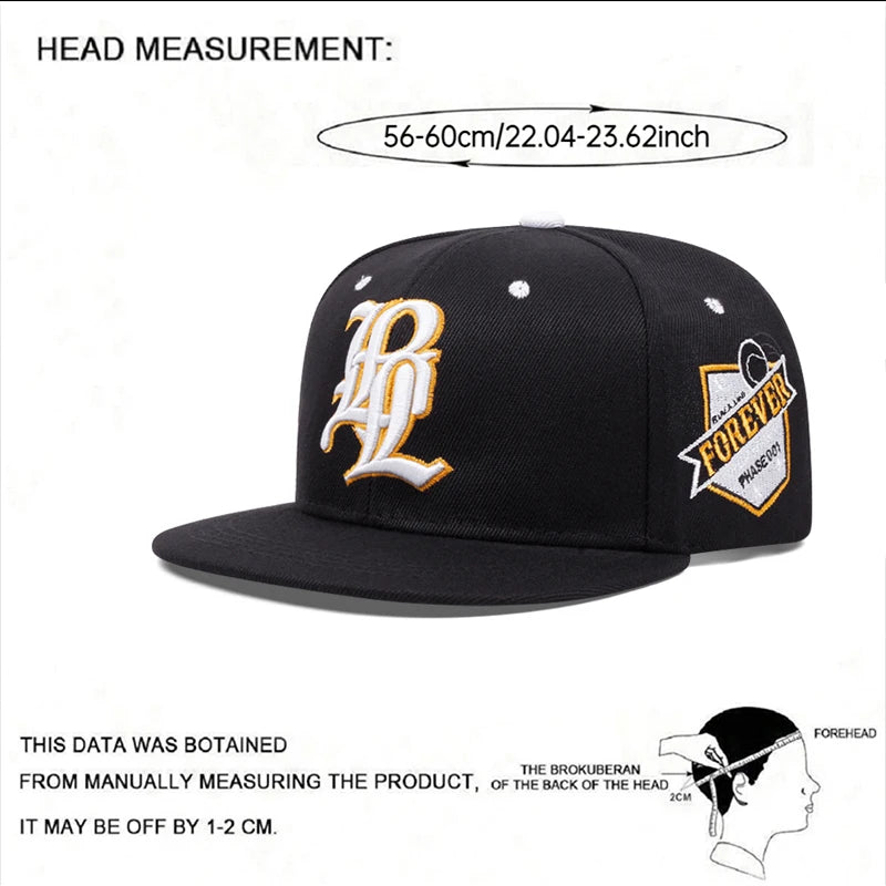 Trendy New LPL Side FOREVER Men's Street Hip Hop Hat Skateboard Hat Women's Outdoor Leisure Sunshade Hat Flat Edge Baseball Hat