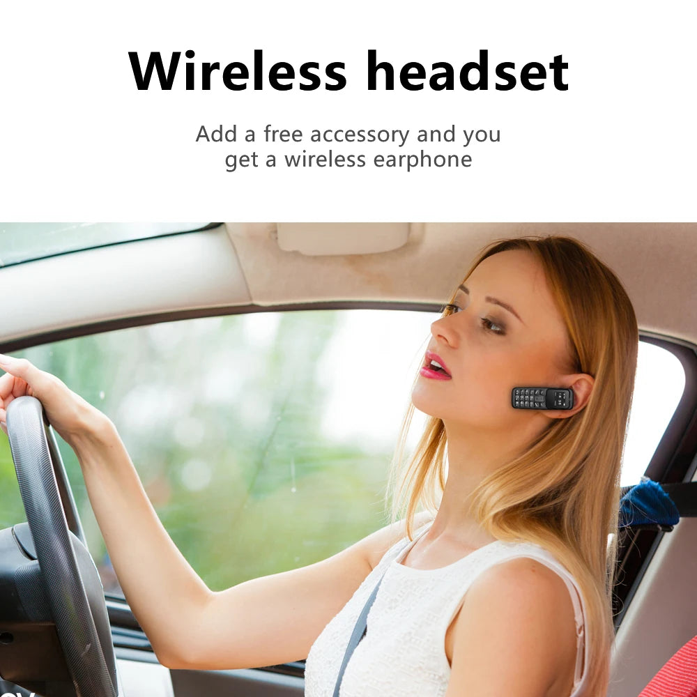 SERVO 2G Small Mobile Phone Bluetooth Dialer Magic Voice Blacklist Low Radiation Bluetooth Headset Mini Cellphone Multilingual