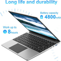 14 Inch Laptop PC 12GB LPDDR4 RAM 256GB SSD ROM 1080p FHD IPS Screen Windows 11 Computer with Celeron 4-Core Processor WIFI