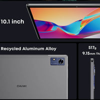 CHUWI Hi10X Pro Tablet 4G LTE Android 13 Widevine L1 10.1" IPS Core Unisoc T606 4GB RAM 128GB ROM Tablets 2.4G/5G Wifi 7000Mah