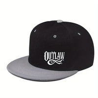 Unisex OUTLAW Printed Adjustable Baseball Cap  Men's and Women's Flat-brimmed Cap, Urban Street Style, Outdoor Activity Cap