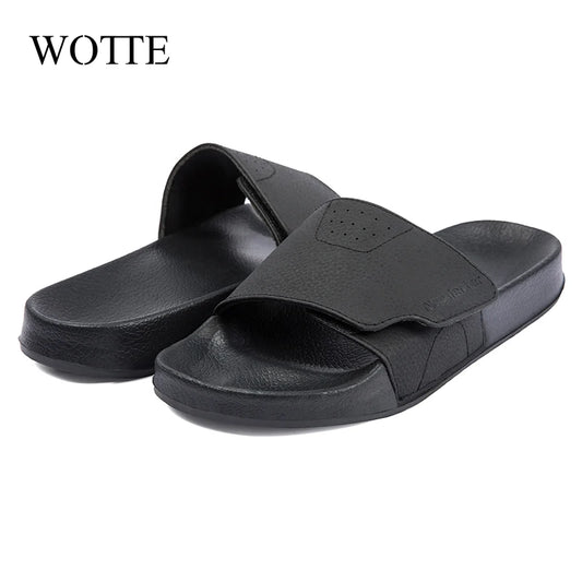 New Men Thick Bottom Slippers Platform Bathroom Slides Non Slip Trend Designer Shoes Female Beach Shoes Flip Flops Men Sandals