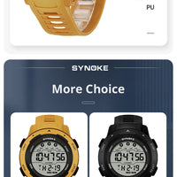 Upgrade Movement Digital Watches For Men Waterproof 50M SYNOKE 9813 Sports Watch Men Big screen Easy to Read reloj hombre