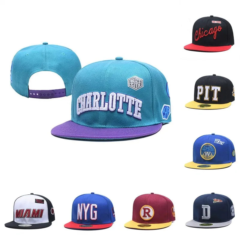 Fashionable Adult Hip-hop Cap Adjustable Flat-brimmed Cap  Basketball Baseball Cap Outdoor Adult Casual Sports Sun Hat