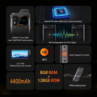 UNIWA W999 ATEX Explosion Rugged Smartphone Waterproof Walkie Talkie Helio G99 8GB+128GB 6.3“ FHD 4400mAh  Andriod 13 Cell Phone