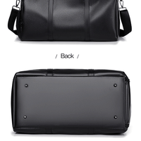 Retro New Short Trip Bag Large Capacity Sports Motorcycle Training Pu Waterproof Leisure Fitness Bag