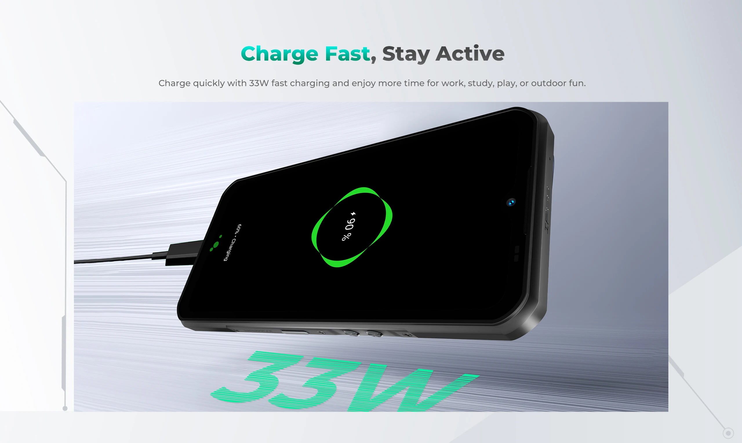 Oukitel WP62 5G Rugged Smartphone 48GB(16+32) +512GB, 6.6" FHD+ 108MP Camera Mobile Phone, 11000mAh 33W, Android 15 Cellphone