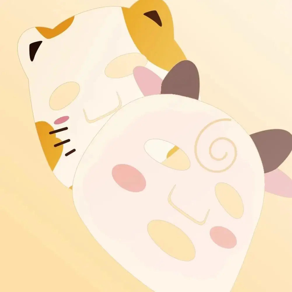 1/5pcs Cartoon Facial Mask For Children Deep Hydrating Sheet Mask Moisturizing Skincare Tiger Rabbit Face Mask Skin Care