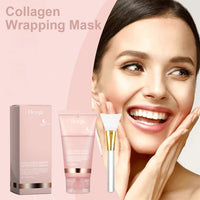 2pcs Collagen Overnight Facial Mask Deep Pore Cleansing Peel off Oil Control Turmeric Night Face Mask for Skin Care