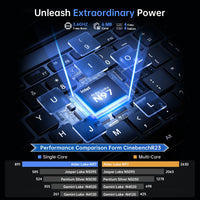 ACEMAGIC Laptop 17.3” FHD Laptop Intel Alder Lake N97 16GB RAM 512GB SSD Windows 11 Pro Notebook 180° Flip Computer Wifi5 BT5.0