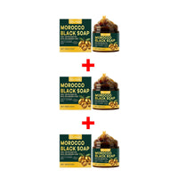 100g Moroccan Black Soap Acne Removal Deep Cleaning Exfoliating Reduce Dark Spots Pimple Revitalizing Smooth Skin Body Wash Soap