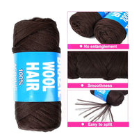 70g/ball Brazilian Wool Hair Yarn for Braiding Synthetic Artificial Senegalese Twisting Wig Hair Attachment Knitting Salon