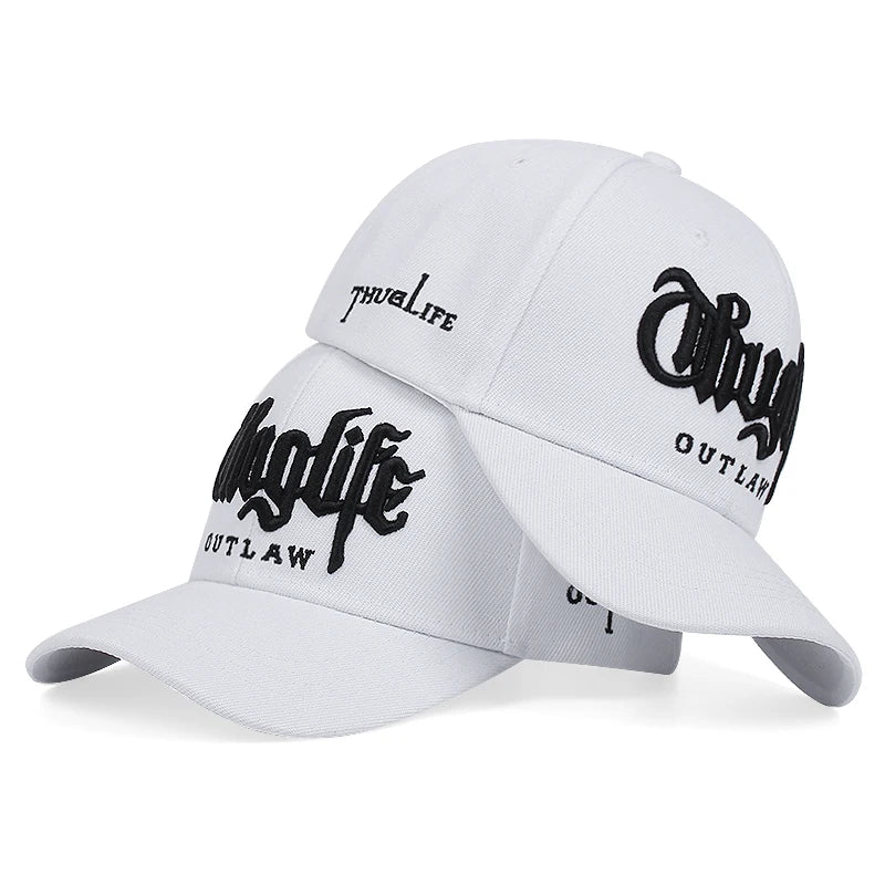 2023 Fashion Fastball CAP Thuglife Embroidery Hiphop Baseball Cap Snapback Hat Adult Outdoor Casual Sun Casual Bone Dropshipping
