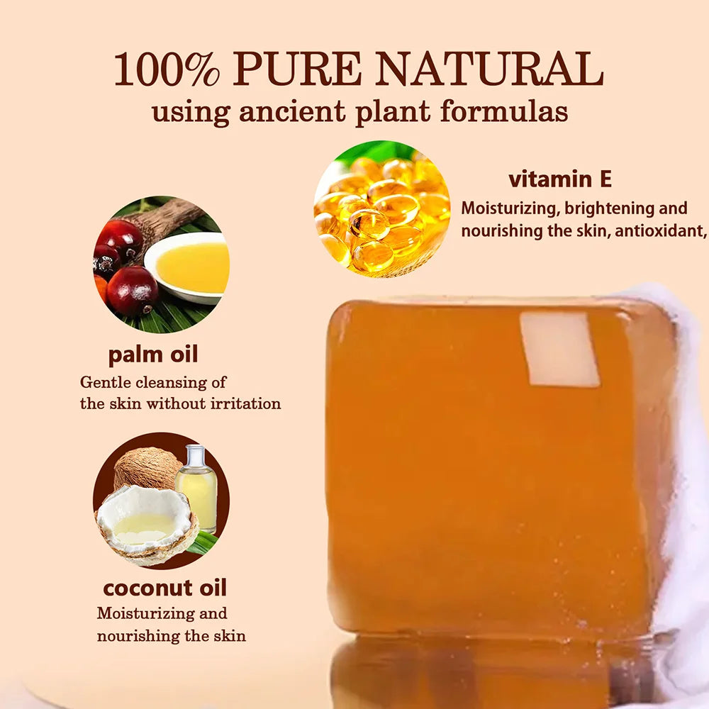 African Black Soap Acne Treatment Deep Cleaning Exfoliate Facial Moisturizing Skin Smoothing Face Soap for Skin Care
