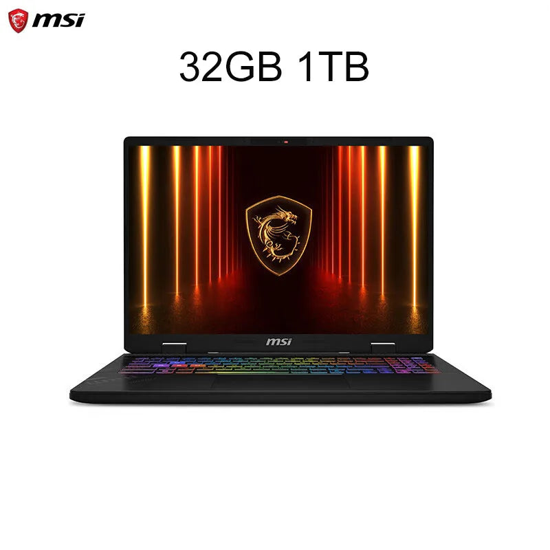 2025 MSI Crosshair A16 HX Gaming Laptop 16 Inch QHD 2.5K 240Hz IPS Screen Netbook AMD Ryzen R9-7945HX 32GB 2TB RTX5060 Notebook