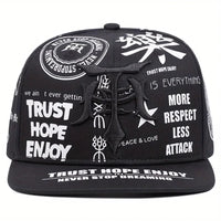 2025 Personalized New Dagger Graffiti Street Pop Hip Hop Hat Outdoor Sports Sunshade Hat Daily Commuter Flat Edge Baseball Hat