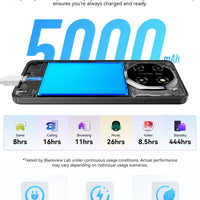 Blackview SHARK 6 AI Smartphone Android 15 Unisoc T8100 5G Mobile Phone 6.88'' Display 120Hz,  8+16GB RAM,128GB+2TB ROM, 5000mAh