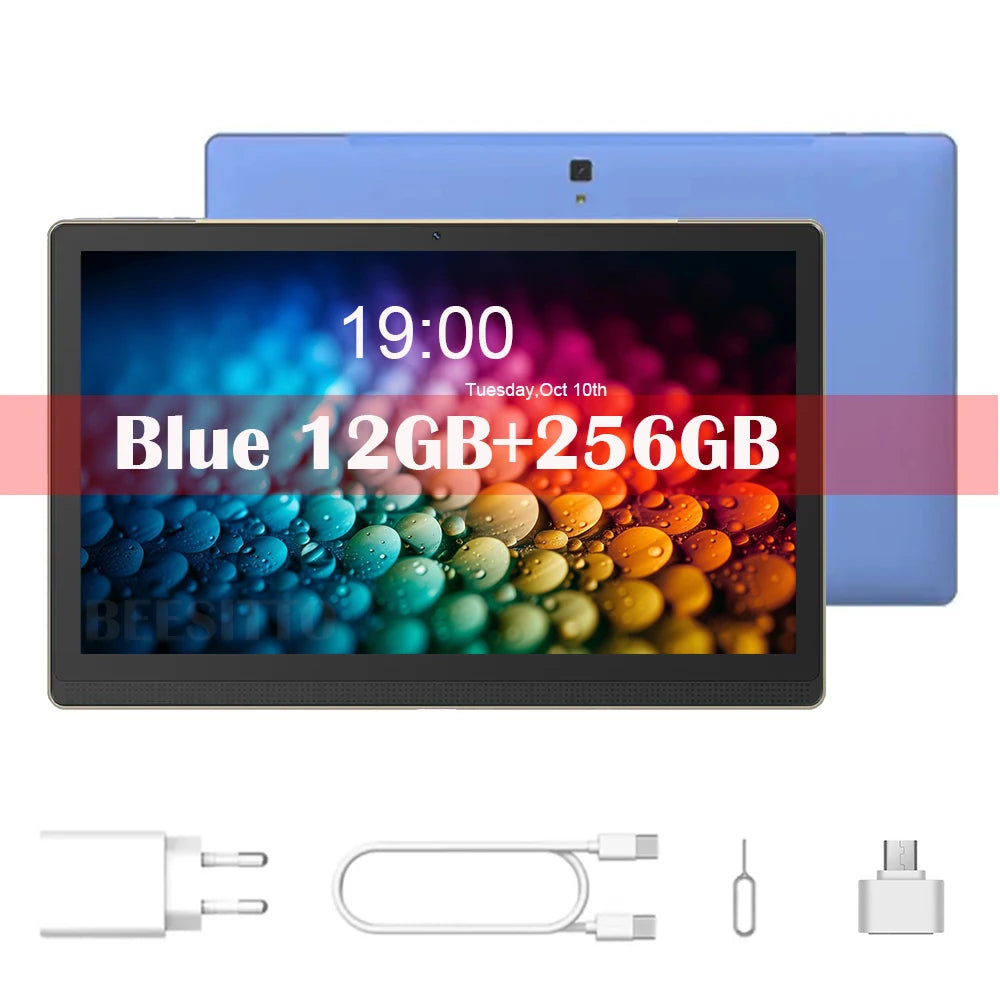 Global Version 14 Inch 1920x1080 IPS Big Screen Tablet PC 5+13MP Camera 12+256GB Deca-Core планшет 2 IN 1 Tablets Android Laptop