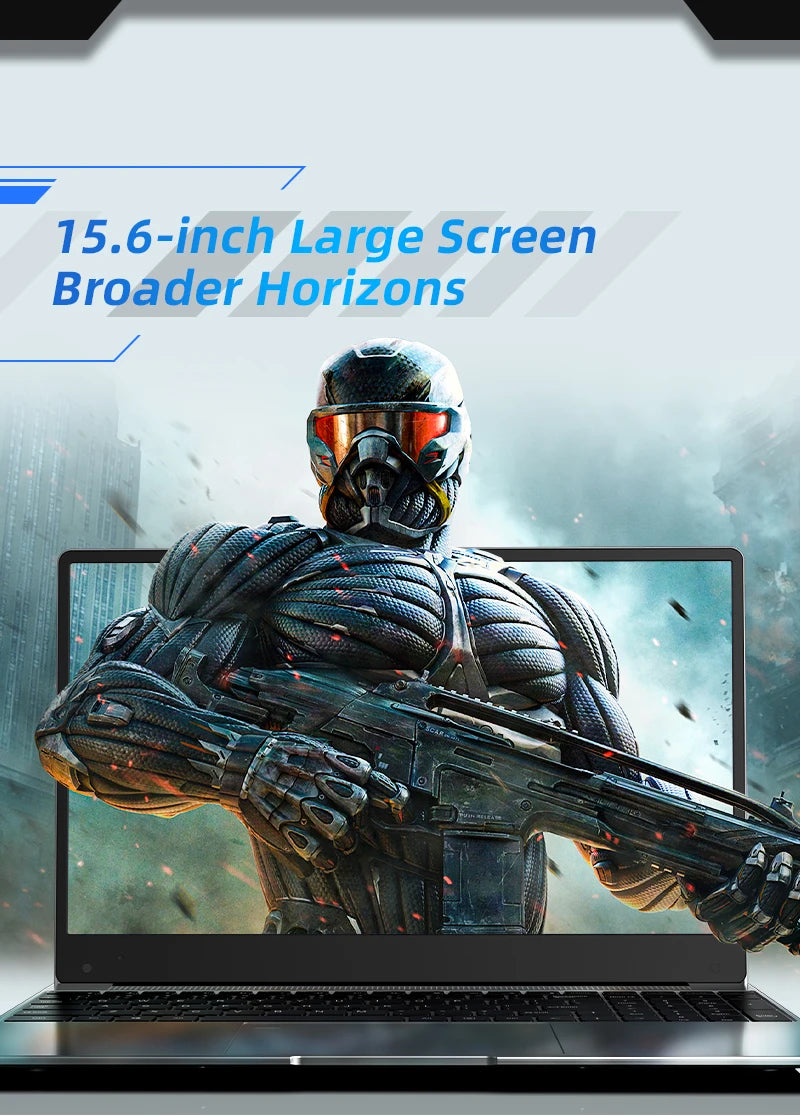 BYONE 15.6 Inch Celeron N5095 Laptop 8GB DDR4 RAM 256GB 512GB SSD Windows 11 IPS Business Ultrathin Portable Notebook Computer