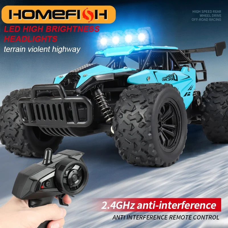 RC8 Racing Model Toy Alloy Remote Control Car 2.4GRC Proportional Throttle 1:16 Highspeed Big Foot Climbing off Road Vehicle