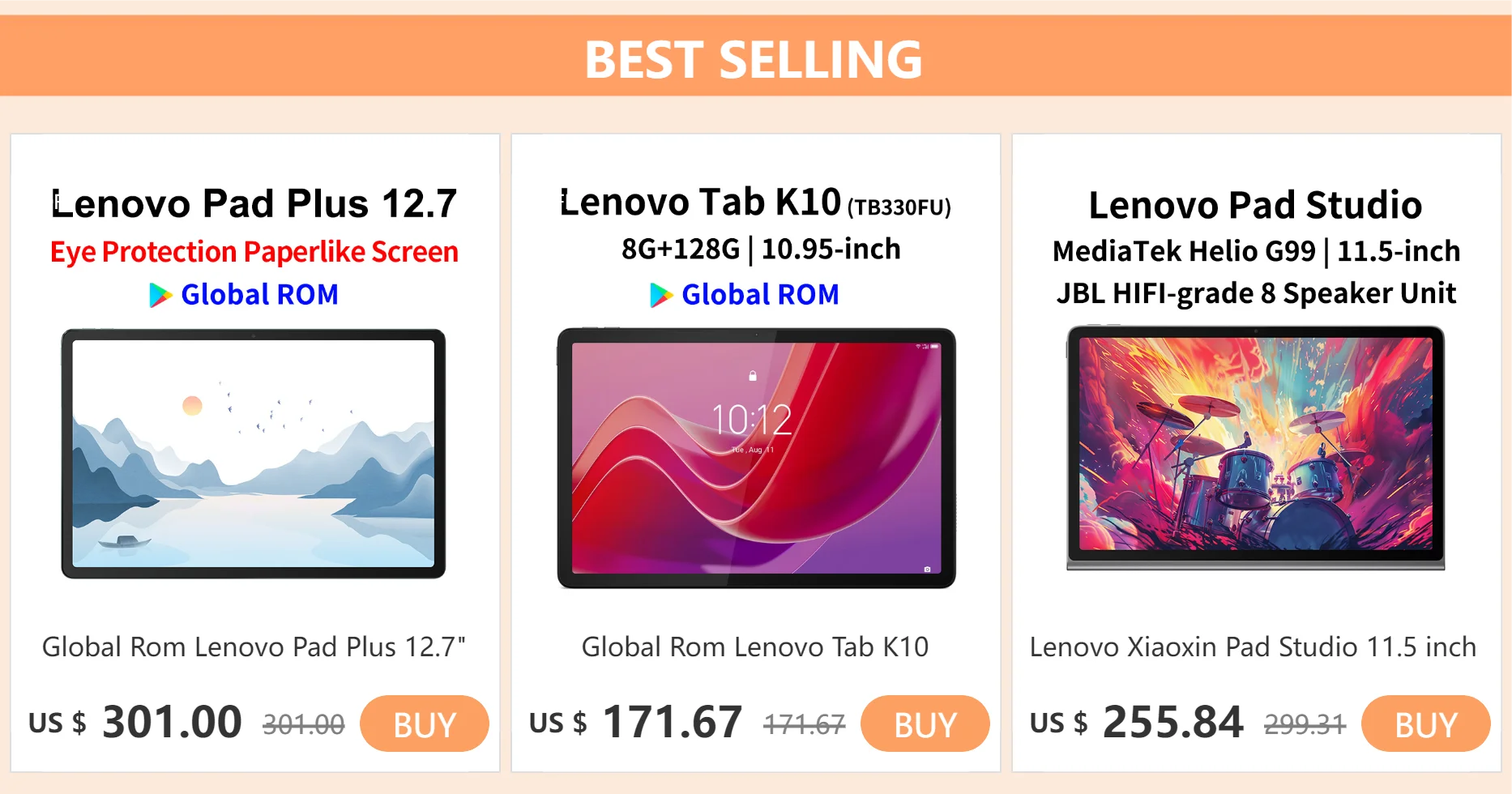 Global Rom Lenovo Xiaoxin Pad Plus 12.7 Inch with Matte Display Natural Light Anti-glare Paper Large Comfortable Visual 60hz