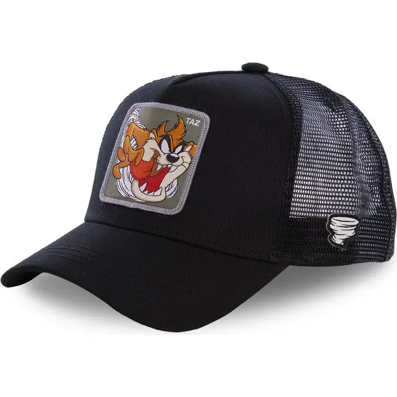 Hot Sale Unisex Anime Cartoon Baseball Cap For Men Women High Quality Patch Draw Snapback Hip Hop Dad Cap Men Trucker Mesh Hats