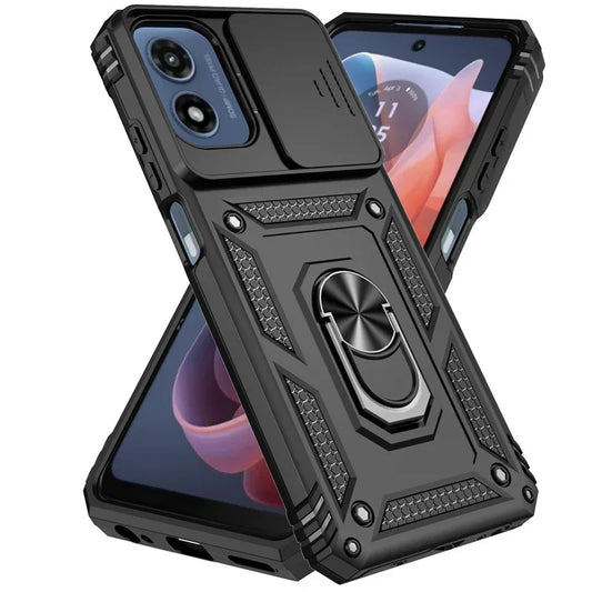 Armor Shockproof Case for Motorola G PLAY G STYLUS G POWER 5G 2025 2024 2023 edge 2024 Cover Ring Holder Slide Protect Cover