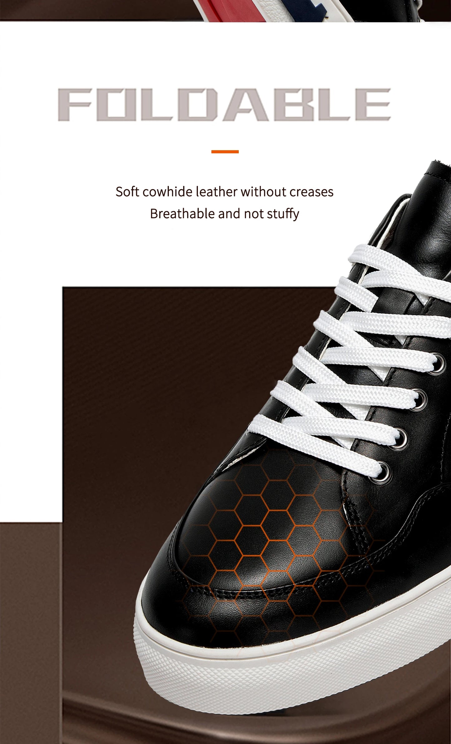 Men Casual Shoes Luxury Brand Leather Flat Shoes Black White Flat Breathable Massage Comfortable Casual Sneakers