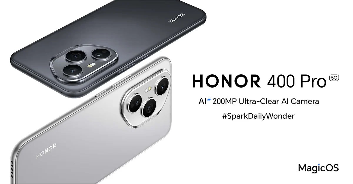 2025 New HONOR 400 Pro 5G Global Version Smartphone 200MP AI Main Camera 6.7'' AMOLED Screen 6000 mAh 100W Wired 50W Wireless