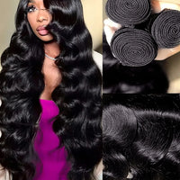 30 40 Inch Body Wave 100% Human Hair Bundles Virgin Hair Water Wave Bundles Double Weft Raw Hair Extensions Weaving Tissage 16A