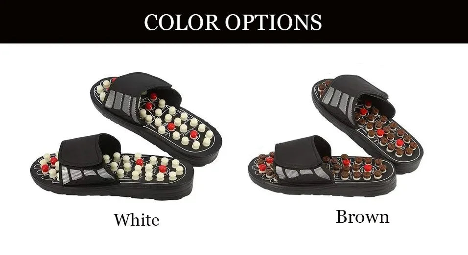 New Feet Massage Slippers Foot Reflexology Acupuncture Therapy Massager Walk Stone Shoes Acupuncture Cobblestone Massager
