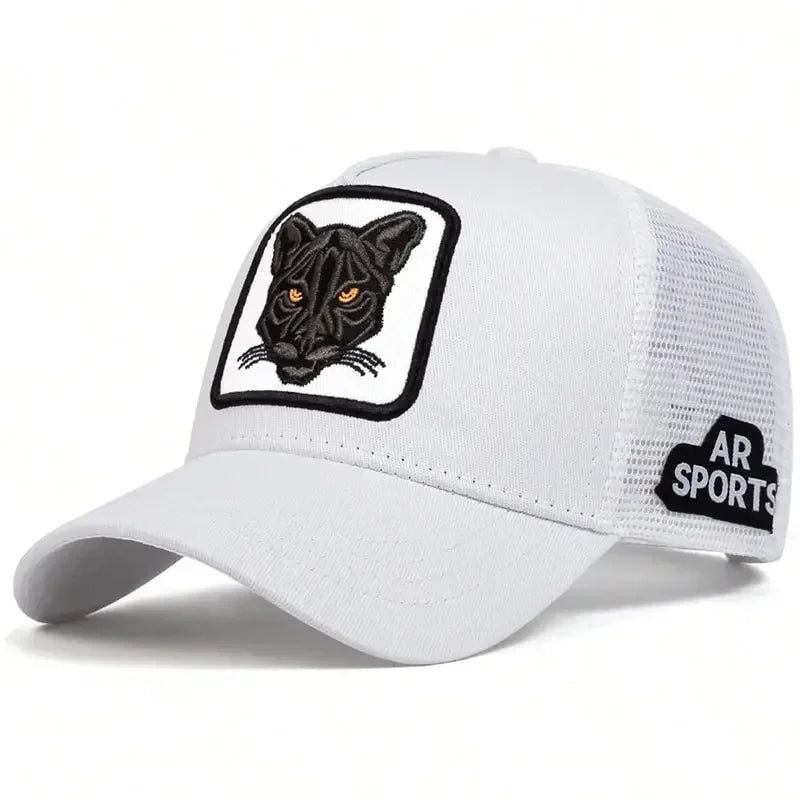 Unisex PANTHER Embroidery Baseball Net Caps Spring and Summer Outdoor Adjustable Casual Hats Sunscreen Hat