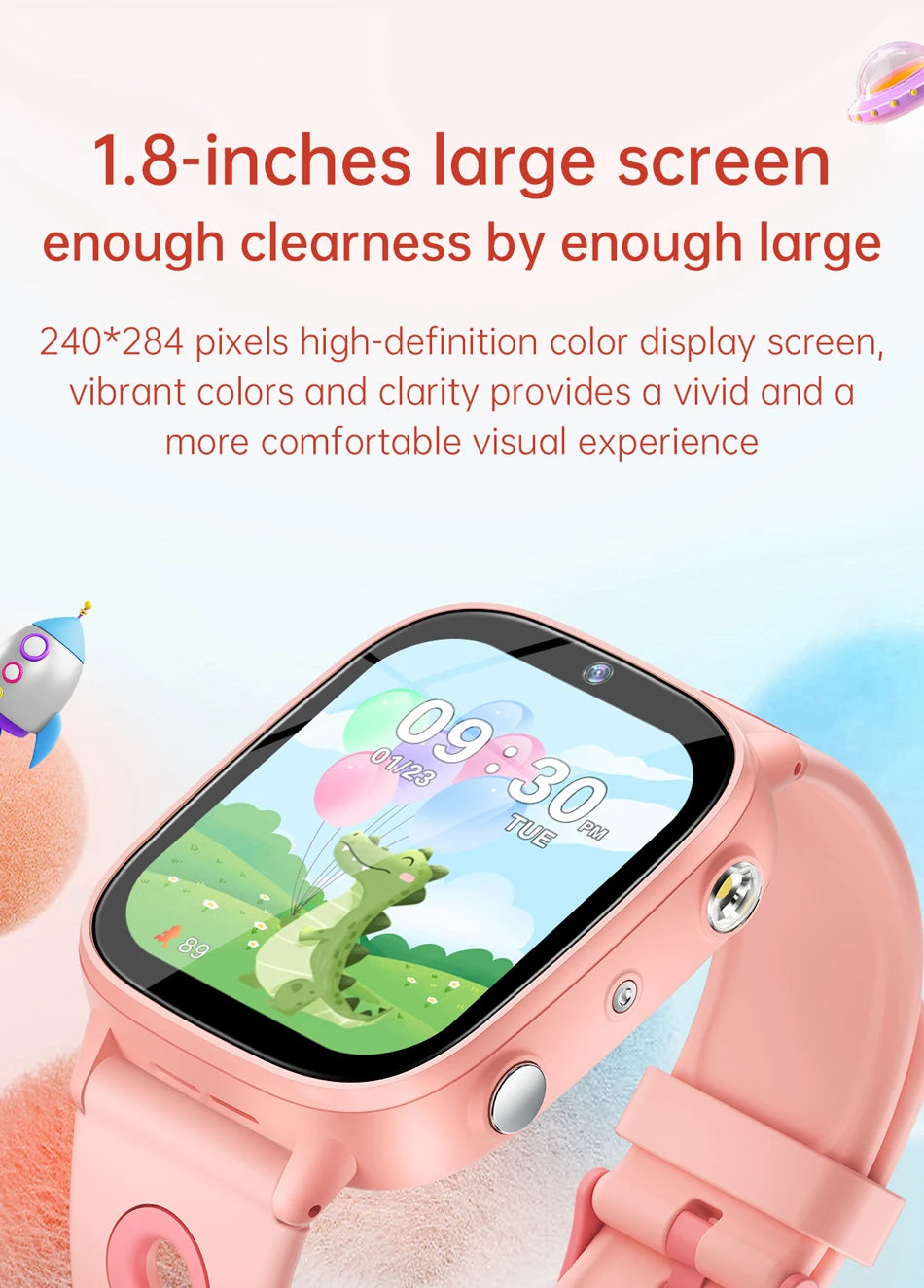 2025 New Smart Watch For Children HD Touch Screen Camera 26 Games Learn vocabulary Alarm Clock Calculator Birthday Gift Boy Girl