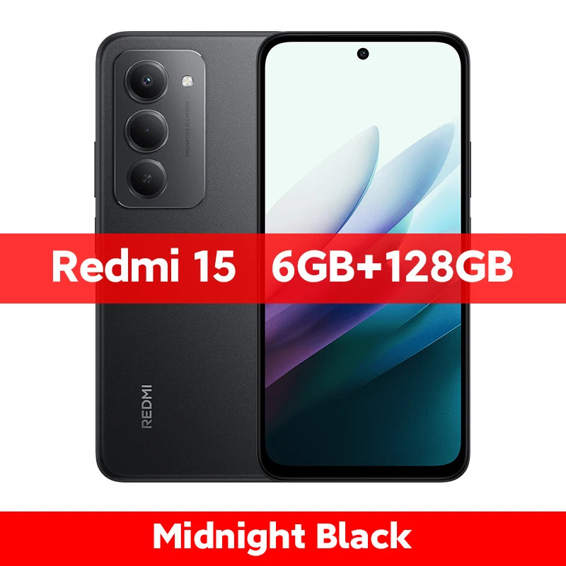 Xiaomi Redmi 15 Smartphone Global Version Snapdragon 685 128GB / 256GB ROM 6.9" FHD+ DotDisplay 50MP Camera 7000mAh IP64