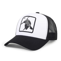 Men's Cartoon Animal Embroidered Baseball Caps Male Snapback Mesh Hats Hip Hop Caps for Men Female Outdoor Mesh Sun Hat