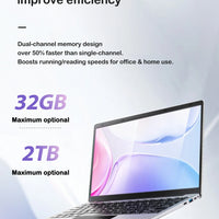 New 14.1" Laptop Intel Core i9-9900 32GB 2TB Gaming PC Ultra Slim Office Study Computer PC Windows 11 Pro  1920*1080 HD