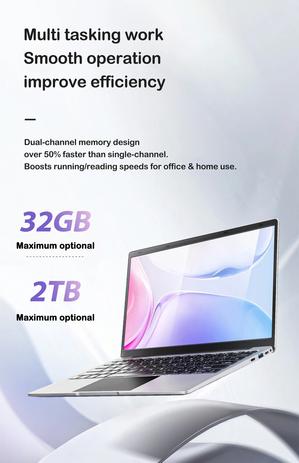 New 14.1" Laptop Intel Core i9-9900 32GB 2TB Gaming PC Ultra Slim Office Study Computer PC Windows 11 Pro  1920*1080 HD