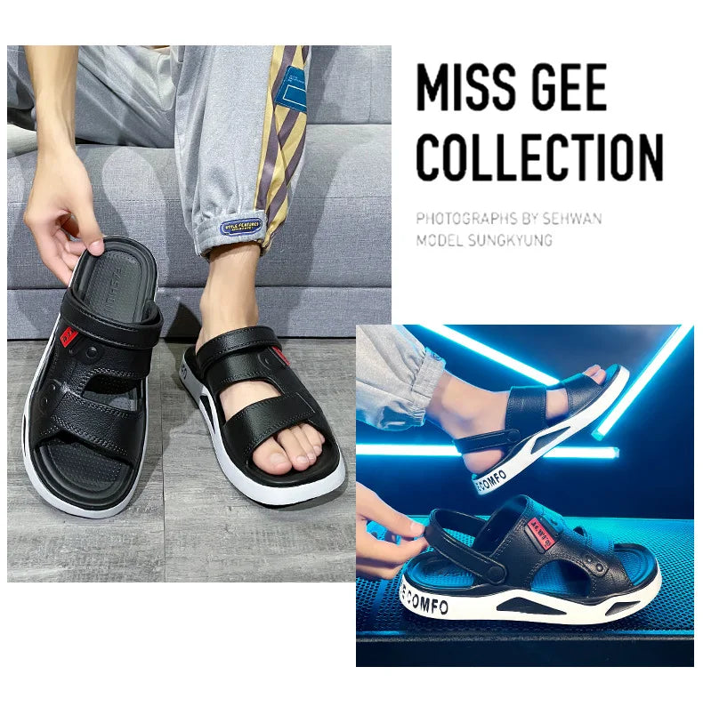 Summer Eva Sandals for Men Fashion Slippers Indoor Lightweight Soft Anti-slip Flats Men's Sandals Outdoor Beach Open-toe Sandals