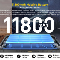 5G Rugged Tablet Ulefone Armor Pad 4 Ultra IP68/IP69K LED Light 11800mAh Battery,fast charging 16GB+256GB 50MP