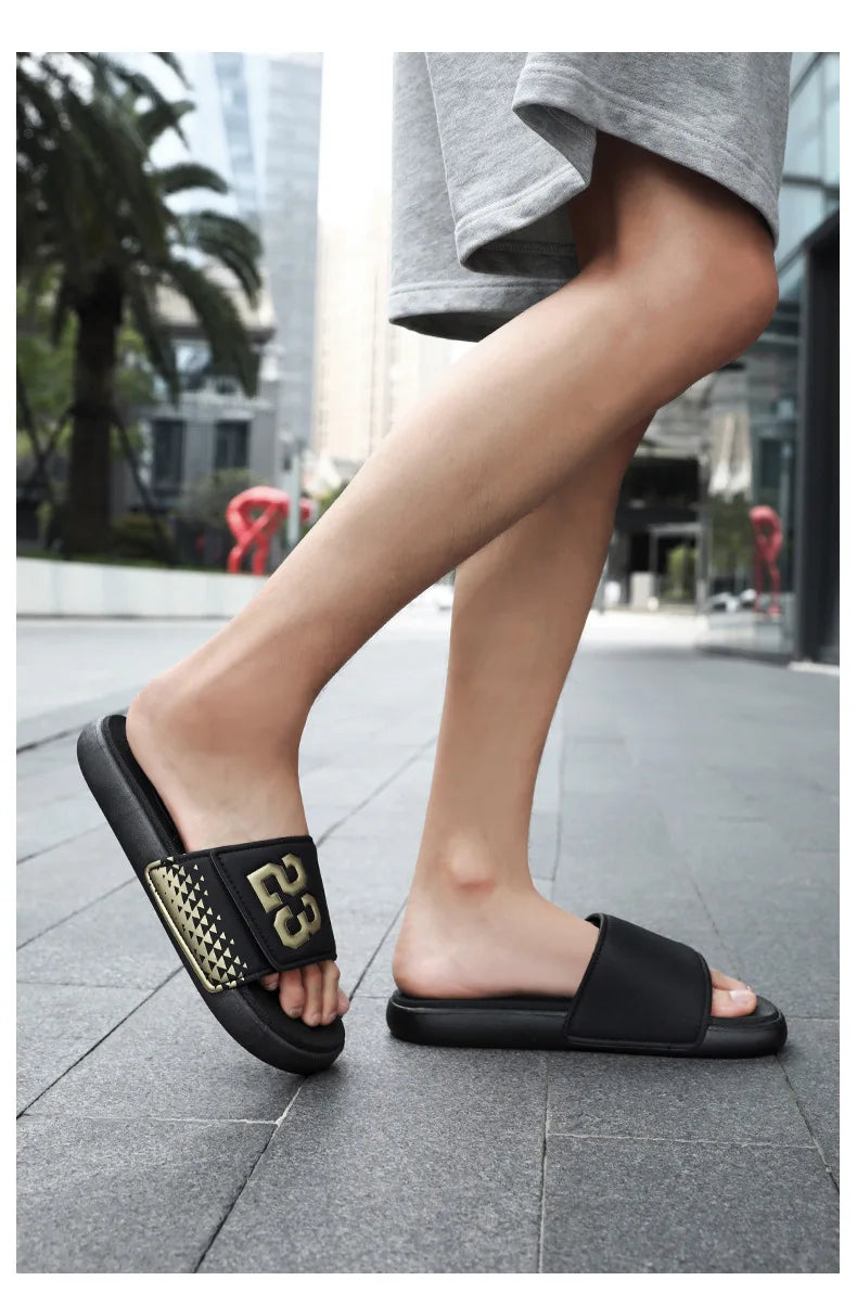 EVA Summer Men's Slippers Unisex Indoor Soft-Soled Anti-slip Sandals Outdoor Trendy Beach Holiday Sandal Shoes for Men Sandalias