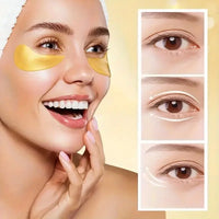 60Pcs 24K Gold Moisturizing Eye Mask Relieves Eye Fatigue and Nourishes Eye Circles Collagen Crystal Eye Mask