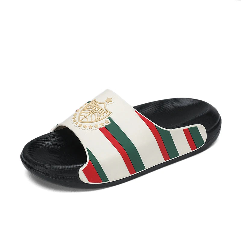 YRZL Men's Slippers Lightweight Non Slip EVA Slides Big Size Summer Beach Shoes Comfortable Fashion Thick Sole Sandals for Men