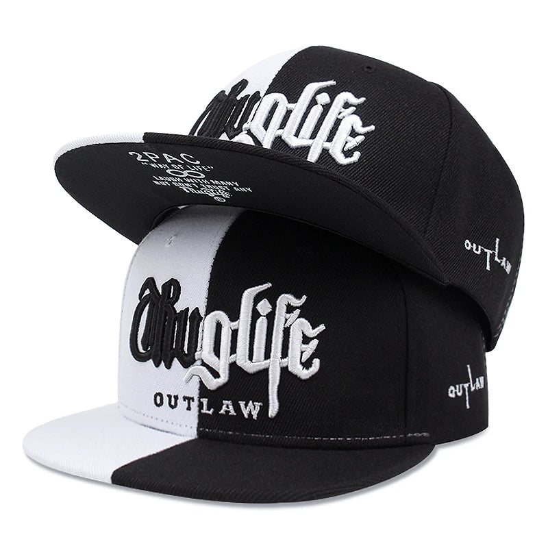 2023 Fashion Fastball CAP Thuglife Embroidery Hiphop Baseball Cap Snapback Hat Adult Outdoor Casual Sun Casual Bone Dropshipping