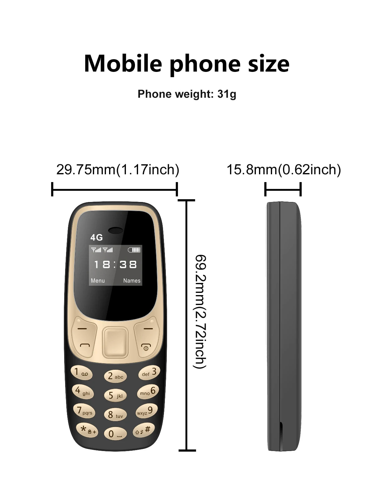 SERVO BM10 4G Mini Button Function Phone Speed Dial Auto Call Recorder Blacklist 2 SIM Small Mobile Phone Multilingual 2025 New