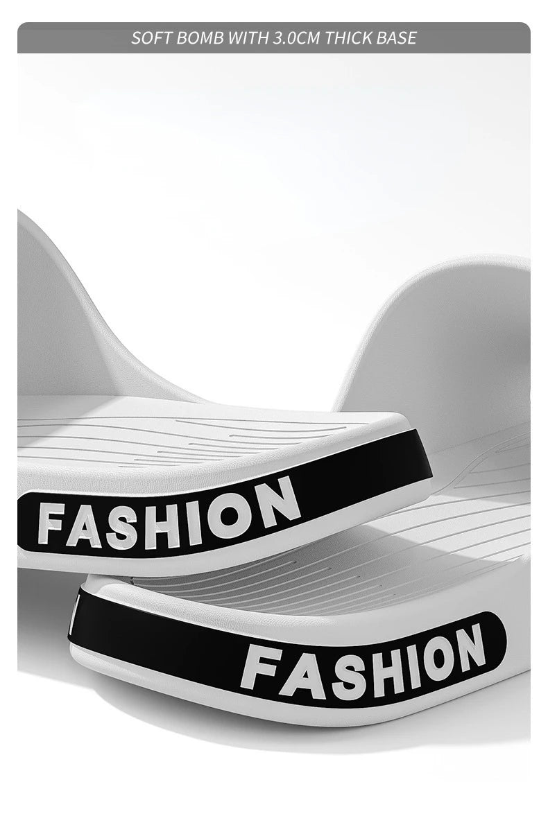 Fashion Men's Slippers Soft Sole Non-slip Men Flip Flops Comfortable Large Size Outdoor Beach Sandals Man Home Bathroom Slippers