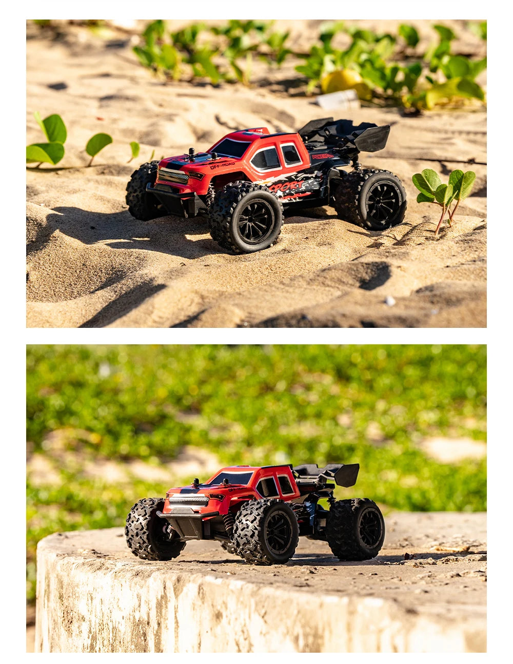 Rc Car High Speed with Light 2.4G Remote Control Racing Car Vehicle Truck 20KM/H Off-Road Climbing RC Toys for Kids Gift
